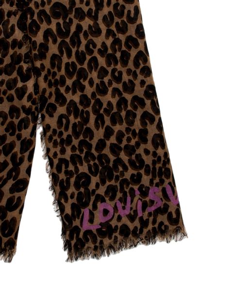 louis vuitton replica scarf leopard|louis vuitton leopard graffiti stole.